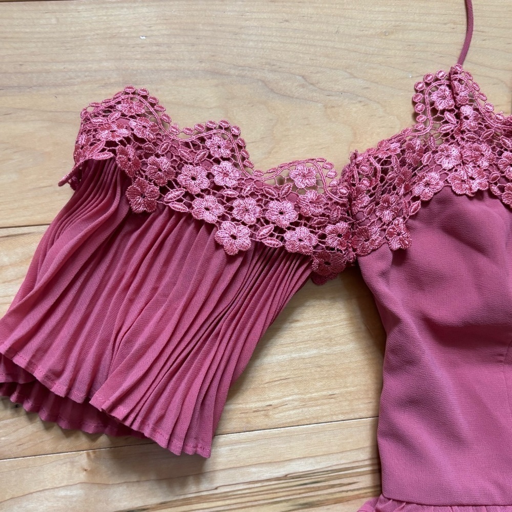 KEEPSAKE the label All Time High Dress In Paprika Pink Womens Size Small Midi - Picture 4 of 7